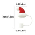 thumbnail image 3 of CuiLiyq Christmas Straw Cover Cap, Reusable Cute Drinking Straw Topper Accessories, Portable Protector Plugs Decorations Gifts for Party Christmas, 3 of 6
