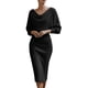 thumbnail image 1 of Vestido de Manga Larga de Terciopelo para las Mujeres Color Sólido Cuello Gota Reunión Oro Vestido de Terciopelo, Vestido de Manga Larga de las Mujeres Desgaste Elegante Casual, 1 of 7