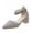 Gray, variant on Hvyesh Sandals for Women Casual Summer, Summer Casual Pointed-toe Sandals Middle Heel Chunky Heel Metal Buckle Sandals Size 7.5
