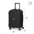 thumbnail image 2 of iFLY Venture 2-Piece Expandable Hardside Spinner Luggage Set , 20" Carry-on and 28" Checked Luggage, Black, 2 of 7