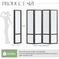 thumbnail image 2 of Acrylic Room Divider,4-Panel Freestanding Partition Screen, Frosted Translucent Privacy Panel - Lightweight Modern Divider for Home Office Studio (Black, 4 Panels), 2 of 7