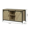 thumbnail image 6 of Novashion Farmhouse Barn Door TV Stand Wood Media Console Storage Cabinet for Flat Screen TV Up to 55" Entertainment Center for Living Room Cornish Oak (TV Cabinet 44x16.7x24"), 6 of 11