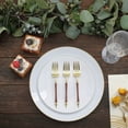thumbnail image 5 of Balsa Circle 24 Disposable Gold Brown 6 in Dessert Plastic Forks Roman Column Handle Party Events Tableware Decorations, 5 of 8