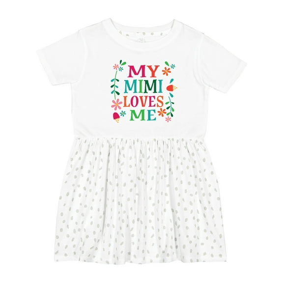 Inktastic My Mimi Loves Me Girls Girls Toddler Dress