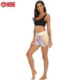 thumbnail image 5 of HDE Women Dolphin Shorts Running Workout Clothes Rainbow Tie Dye Small, 5 of 10