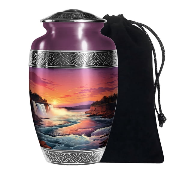 KARYLIZ River Burial Urns For Female Mom Ashes Large Urn For Adult Male Dad 10 Inch