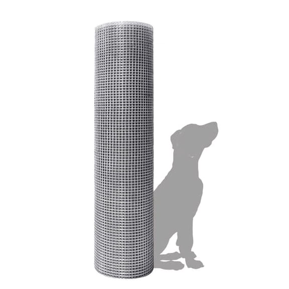 Hardware Cloth 1/4 Inch 39 Inch x 82 Ft 23 Gauge, Chicken Wire Mesh Fence Double Layer Galvanized, Welded Metal Wire Fence Mesh Roll for Gardens Plants Poultry Animals Cage Chicken Coop Accessories