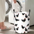 thumbnail image 4 of Large Laundry Basket with Handles - Hand Drawn Black Funny Chicken Kids Baby Dirty Clothes Laundry Hamper for Bedroom Aesthetic, 4 of 5