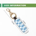 thumbnail image 5 of Keychain 6×3.1×1inpu Leather With Delicate Touch And Strong Recognition Is Used For Daily Travel, Work And Picnic Argyle Plaid Lightskyblue_1, 5 of 8