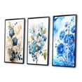thumbnail image 3 of Designart "Vintage Watercolor Retro Blue Rose in Bloom" Flowers Framed Wall Art Set Of 3 - Blue Traditional Frame Gallery Wall Set For Home Decor, 3 of 6
