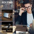 thumbnail image 3 of CaseMe Leather for Samsung Galaxy A37 5G Case, Flip Wallet Leather Case with Card Holder Magnetic Closure Shockproof Kickstand Protective Phone Cases Cover for Samsung Galaxy S26+ 5G 6.7",Coffee, 3 of 10