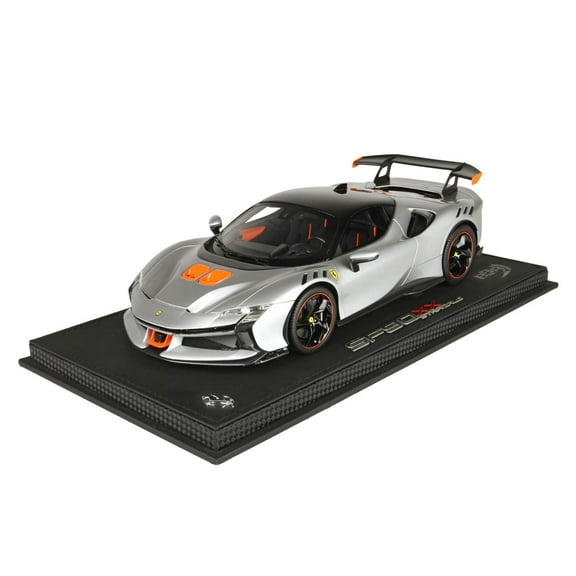 Ferrari SF90 XX Stradale Bianco Artico/Artic White with Black Top with DISPLAY CASE Ltd Ed to 320 pieces 1/18 Model Car by BBR