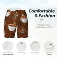 thumbnail image 4 of Kdxio Sloths Need More Coffee Print Men'S Swim Trunks With Compression Liner 7 Inch Inseam Quick Dry Swim Shorts, 4 of 7
