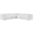 thumbnail image 2 of Modway Mingle Vegan Leather 5-Piece Sectional Sofa in White, 2 of 10