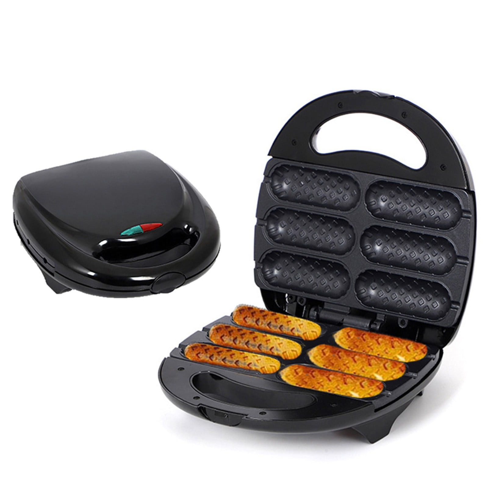 WIZUTIZ Hot Dog and Sausage Grill Toaster 850W Stainless Steel Breakfast Hotdog Maker Even Heating Easy Clean Compact Countertop Appliance for Home Kitchen Snacks
