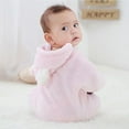 thumbnail image 5 of Newborn Baby Girl Boy Cute Bear Ear Warm Fleece Hooded Jumpsuit Romper Snowsuit, 5 of 8