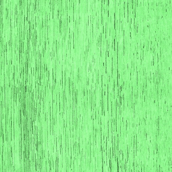 Ahgly Company Indoor Square Abstract Emerald Green Modern Area Rugs, 8' Square