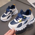 thumbnail image 5 of CAUYDY Kids Boys Girls Athletic Mesh Running Shoes Breathable Lightweight Non Slip Sneakers with Hook and Loop for Outdoor and Indoor Play(L101-Blue,13.5), 5 of 9