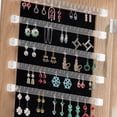 thumbnail image 6 of Jewelry Cabinet, Rotating Jewelry Armoire, Full Length Mirror with 360° Swivel Base, Lockable Storage, Necklace Hooks, Ring Slots, Foldable Acrylic Shelf, Light Walnut for Bedroom, 6 of 11