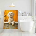 thumbnail image 5 of HFDF Maltese Dog Bathtub,Bathroom Wall Art,Animal Bathroom Art,baby girl nursery wall art for Home Bedroom Livg Room Wall Decor Easy to Hang- canvas prt with , red-3 12x16inch Framed, 5 of 6