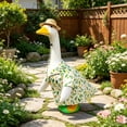thumbnail image 7 of 23 Inch Straw Hat Shirt Porch Goose Outfit, Porch Goose Costume Fits 23" Large Cement Goose Statue, Lawn Geese Clothes for Outdoor Patio Yard Garden Decor, 7 of 7