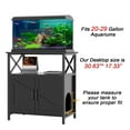 thumbnail image 3 of 20-29 Gallon Fish Tank Stand, Aquarium Stand with Cat Litter Box Enclosure, Black, 3 of 8