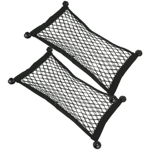 2-Pack Stretchable Small Cargo Nets for Car Trunk, Seat Back, Ceiling Storage Organizer, RV Accessories, Mesh