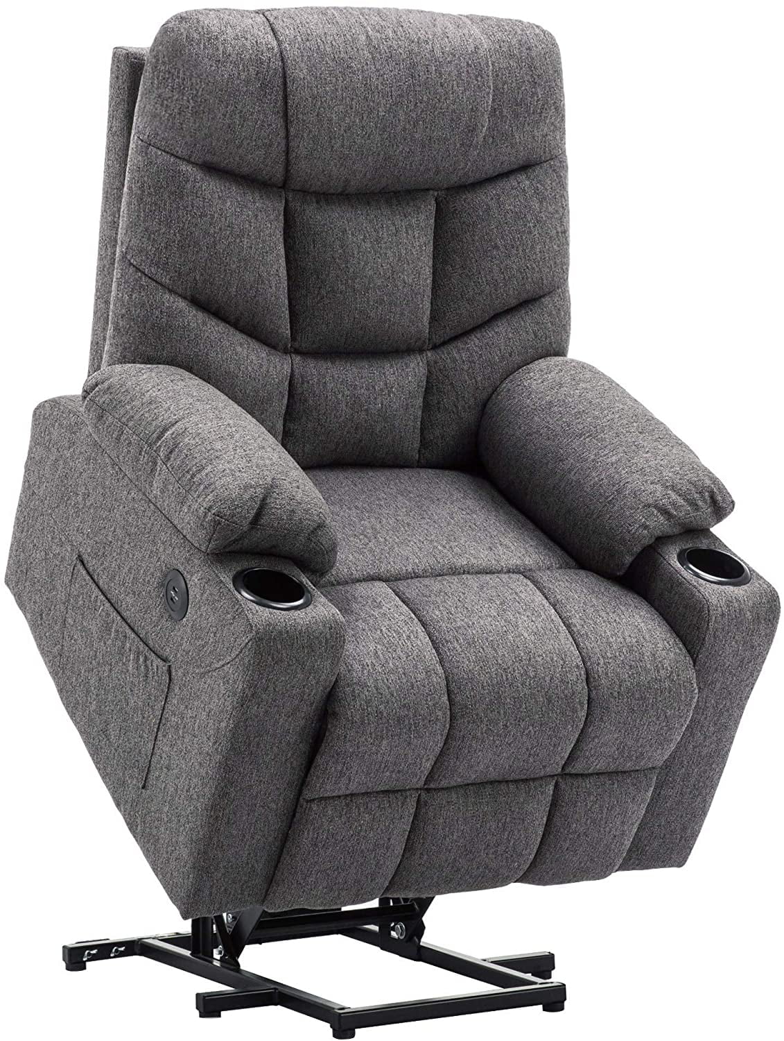 Mcombo Electric Power Lift Recliner Chair Sofa For Elderly 3 Positions 2 Side Pockets And Cup Holders Usb Ports Fabric 7286 Walmart Com Walmart Com