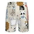 thumbnail image 6 of Kll Hand Drawn Animals Men'S Casual Summer Beach Shorts Hawaiian Shorts With Pockets-Xx-Large, 6 of 9