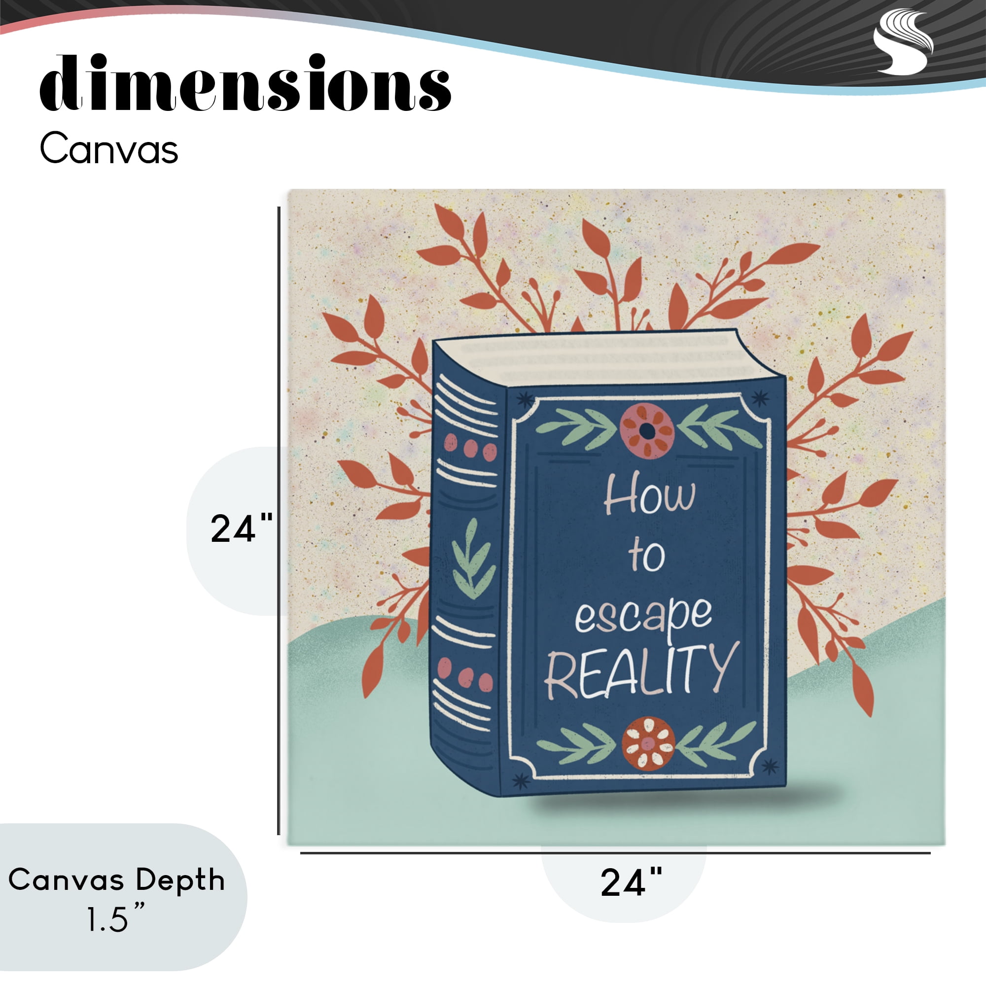 Stupell Industries How To Escape Reality Canvas Wall Art, design by Julia Frost