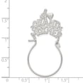 thumbnail image 3 of 925 Sterling Silver Solid Polished Hidden bail Number 1 Grandmother Charm Holder 44x24mm Wide Pendant Necklace for Women, 3 of 3