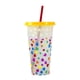 thumbnail image 2 of Vasos TRIEIY con tapa y pajita, vaso creativo de agua, vaso de plástico PP con pajita, vaso transparente de plástico con pajita, 710 ml, vaso de plástico sensible al frío, D, vasos que cambian de, 2 of 5