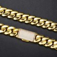 thumbnail image 3 of 12-20mm wide Hip Hop Bling Iced Out Round Cuban Miami Link Chain Necklaces for Men Rapper Jewelry Gold Silver Color, 3 of 6