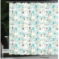 thumbnail image 4 of Ambesonne Winter Shower Curtain, Christmas People Outside, 69"Wx70"L, Seafoam Multicolor, 4 of 5