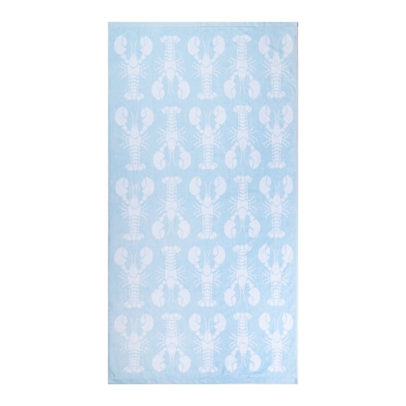 Mainstays Patriotic Cotton Blend Beach Towel, 36 x 72 in, Blue Lobster