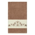 thumbnail image 3 of Authentic Hotel and Spa  Turkish Cotton Shells Embroidered Latte Brown 3-piece Towel Set, 3 of 5
