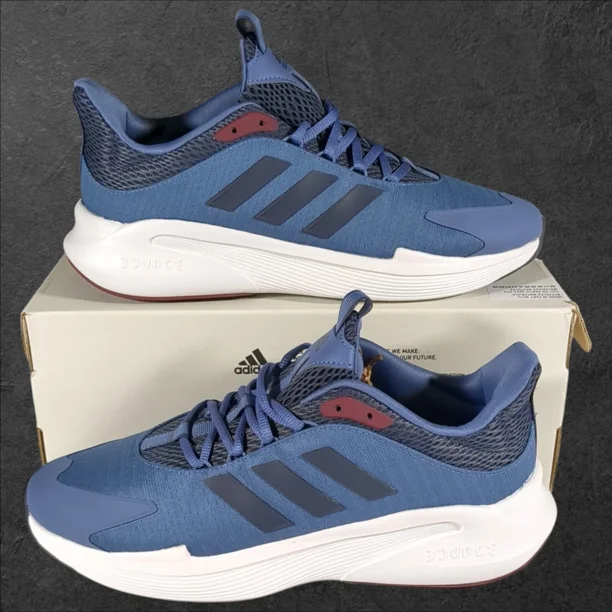 Adidas AlphaEdge Plus Sneakers Men's 8.5 Blue Navy Red Running Shoes IF7293