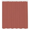 thumbnail image 3 of Ambesonne Pink Polka Dots Shower Curtain, Brown Background, 69"Wx70"L, Redwood Fuchsia, 3 of 3