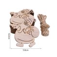 thumbnail image 1 of 10 piezas de copos de nieve de Papá Noel, alce, rodajas de madera hechas a mano, grafiti, regalo de Navidad, adornos de madera, decoraciones para Navidad, 1 of 5