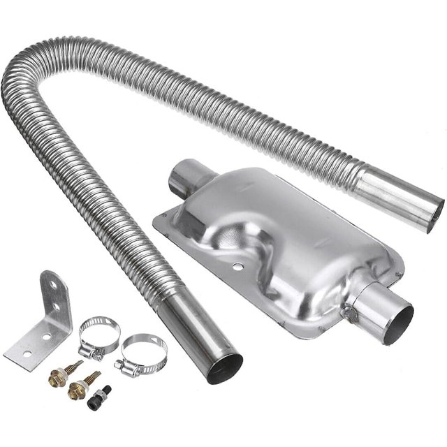 Calentador de aire diésel para estacionamiento de automóviles, tubo de escape de 600 mm, kit de silenciador de 24 mm