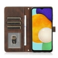 thumbnail image 3 of Galaxy A13 5G Case, A13 5G Wallet Case, Dteck 9 Card Slots Holder PU Leather Handbag Purse Phone Case with Wrist / Shouder Strap for Samsung Galaxy A13 5G,Brown, 3 of 5