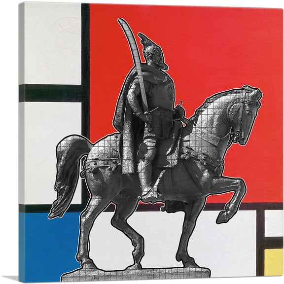 ARTCANVAS Skanderbeg Monument - George Castriot Albania Ottoman Empire Canvas Art Print - Size: 12" x 12" (0.75" Deep)