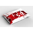 thumbnail image 2 of Ambesonne Wine Pillow Sham 2 Pack, Modern Abstract, 30"x20", Red Burgundy White, 2 of 3