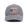 thumbnail image 5 of Yindaity Fourth Of July Hats 250 Anniversary USA Hat,Patriotic Commemorative Hats for Men or Women，Embroidered Independence Day Baseball Cap with Bald Eagle,Grey, 5 of 5
