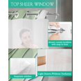 thumbnail image 4 of No Hook Shower Curtain with Snap in Liner, Sage Green and Grey Ombre Stripes Geometric Color Gradient Shower Curtains for Bathroom, Washable Shower Curtain Liner Set with Mesh Top Window, 72"x72", 4 of 6