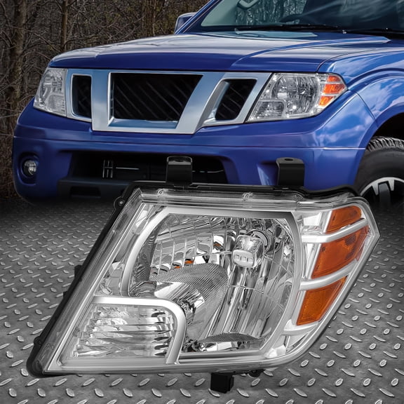 NUVISION for 09-21 Nissan Frontier OE Style Driver Left Side Headlight Lamp Chrome