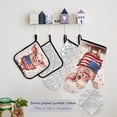 thumbnail image 5 of 5 Pcs Kitchen Set Heat Resistant Oven Mitts and Non-Slip Pot Holders with Adjustable Cooking Apron Cartoon Pig with Usa Flag, 5 of 6