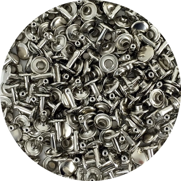 Springfield Leather Company's Nickel Plate Medium Double Cap Rivets 100pk