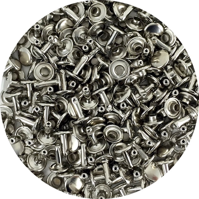 Springfield Leather Company's Nickel Plate Medium Double Cap Rivets 100pk