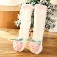 thumbnail image 4 of Generic Baby Girl Boy Velvet Socks Autumn And Winter Warm Coral Fuzzy Fleece Stockings Cute Cartoon Comfort Thickened Socks Cute Cartoon Animal Fruit Comfort Thickened Coral Velvet Socks, 4 of 6